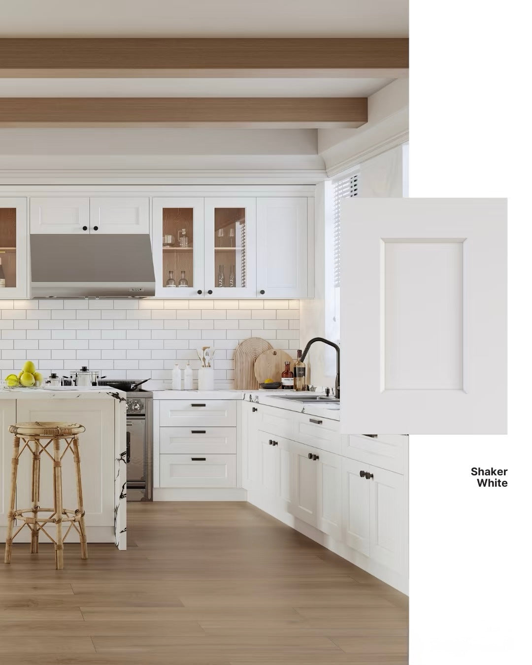 QZ American  Style cabinet - Shaker White