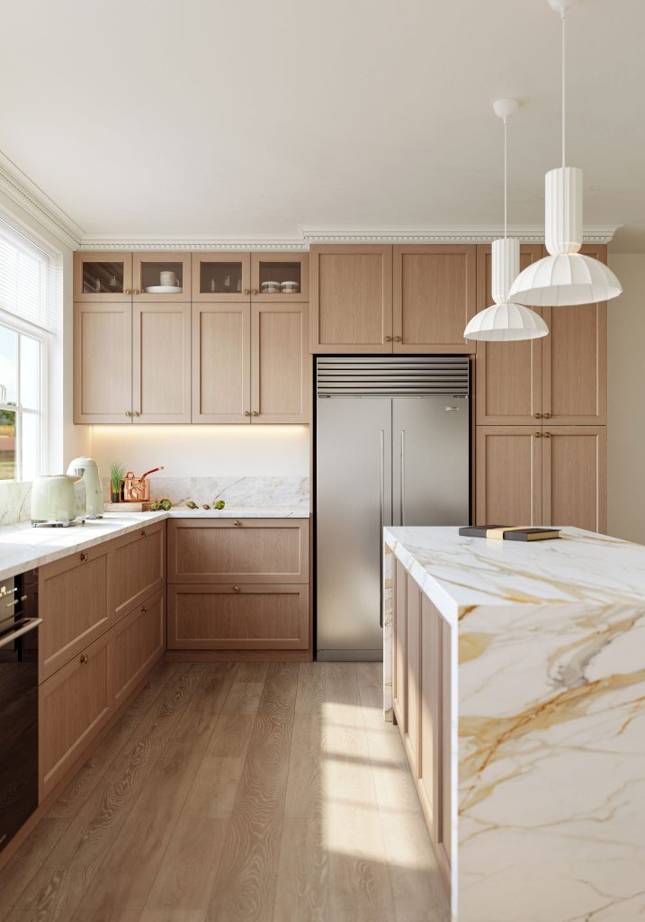 QZ American kitchen cabinet - White Oak